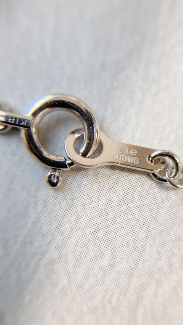 【ete】 k18WG グレイン ブレスレット