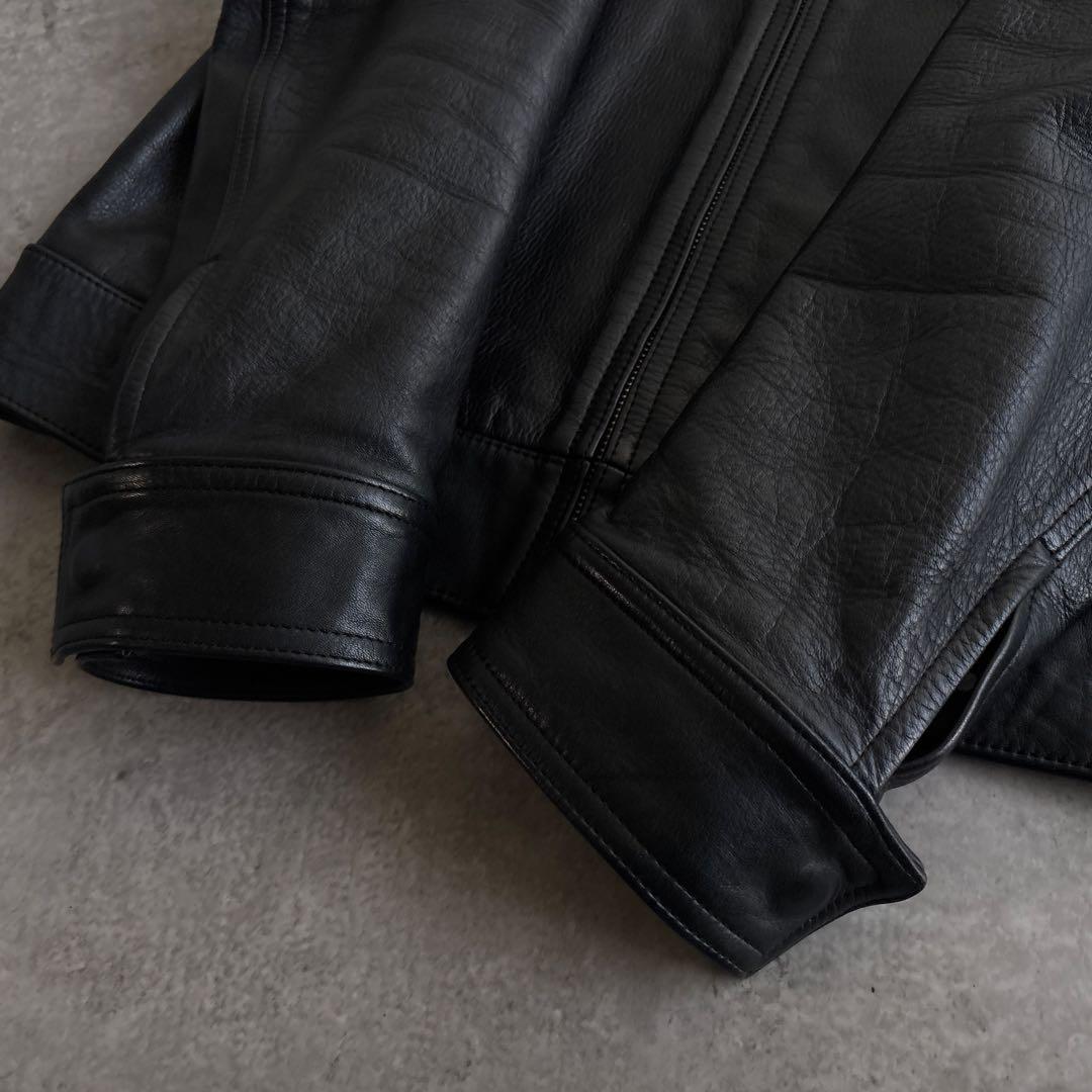 未使用級□WACKO MARIA【M】本革 レザージャケット ドット 総裏 黒