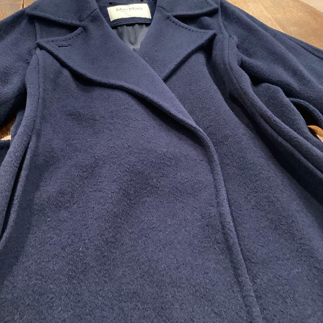 Max Mara マニュエラ　ネイビーキャメル100％コート　サイズ38