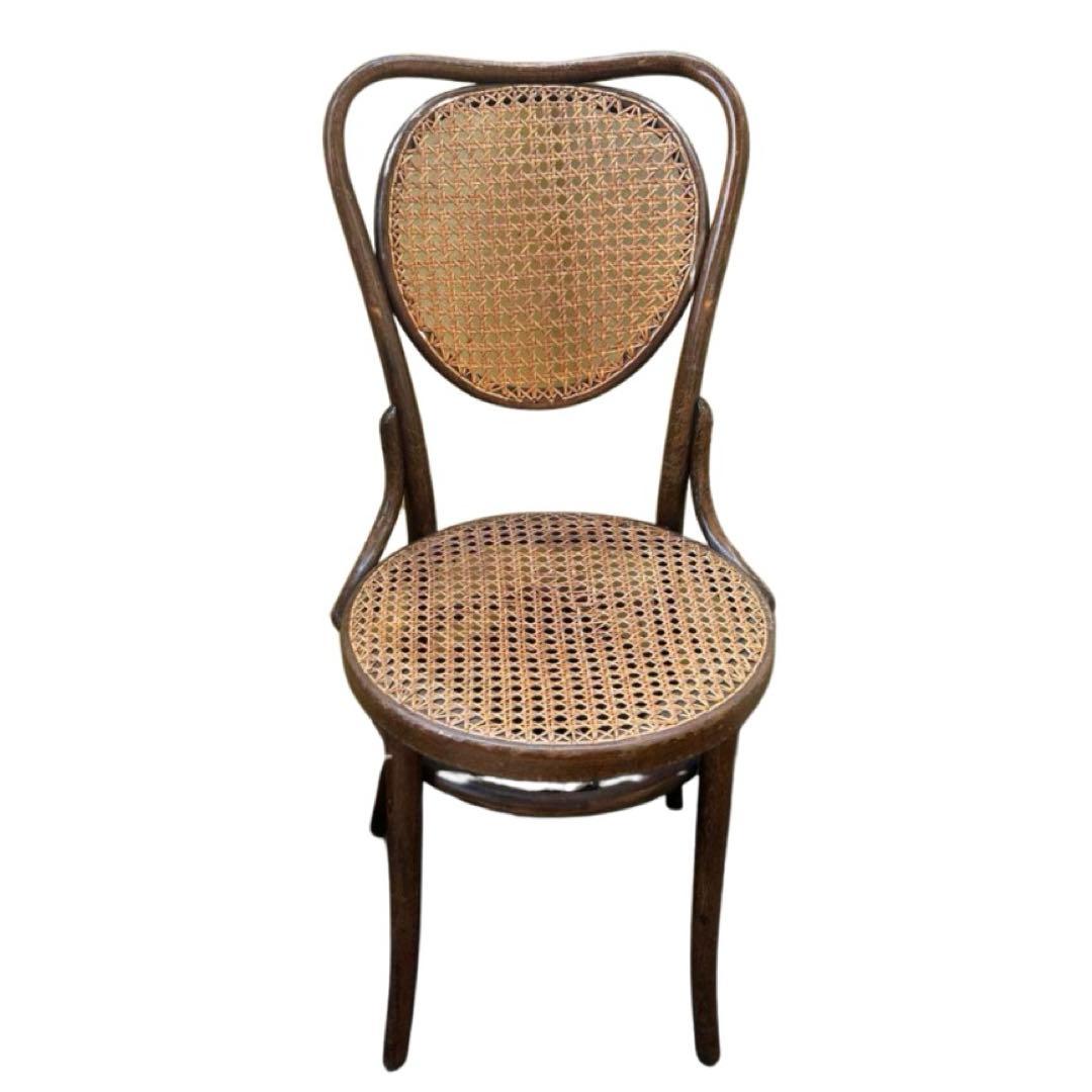 希少】アンティーク 曲木 籐 チェア ラタン ビンテージ 曲げ木