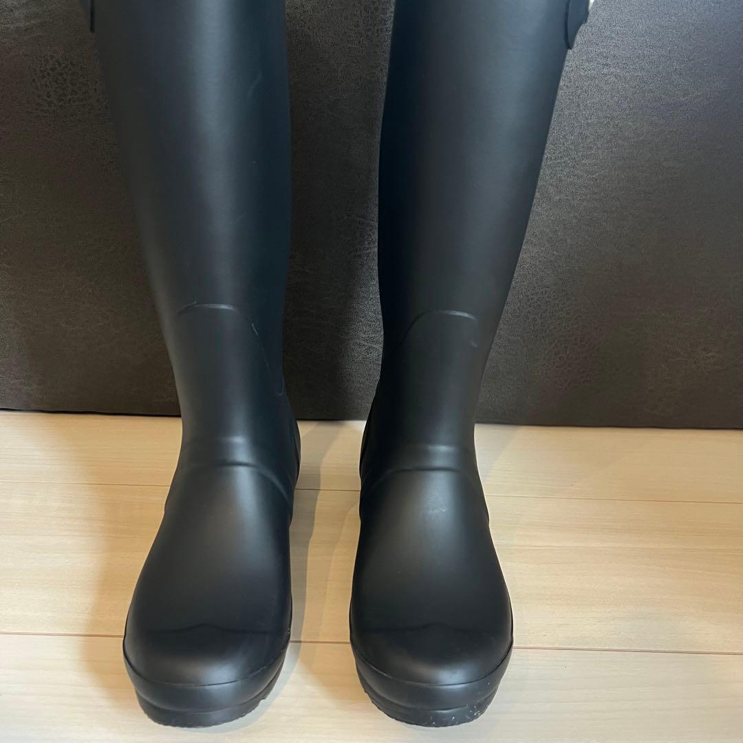 【美品・1回使用】Hunter ロングブーツ 黒 UK5 2025年11月購入
