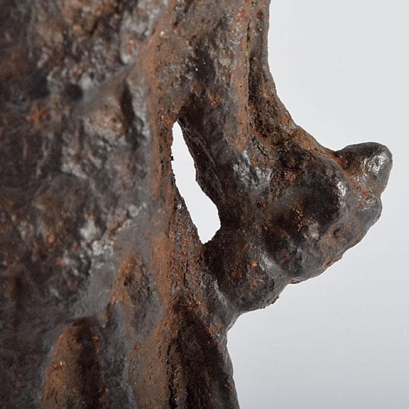 仏教美術　古鉄　観音菩薩像　仏像　置物　時代箱付　M　R9417