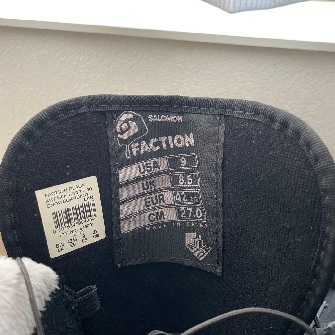 SALOMON サロモン　FACTION スノーボードブーツ　ダイヤル　BOA