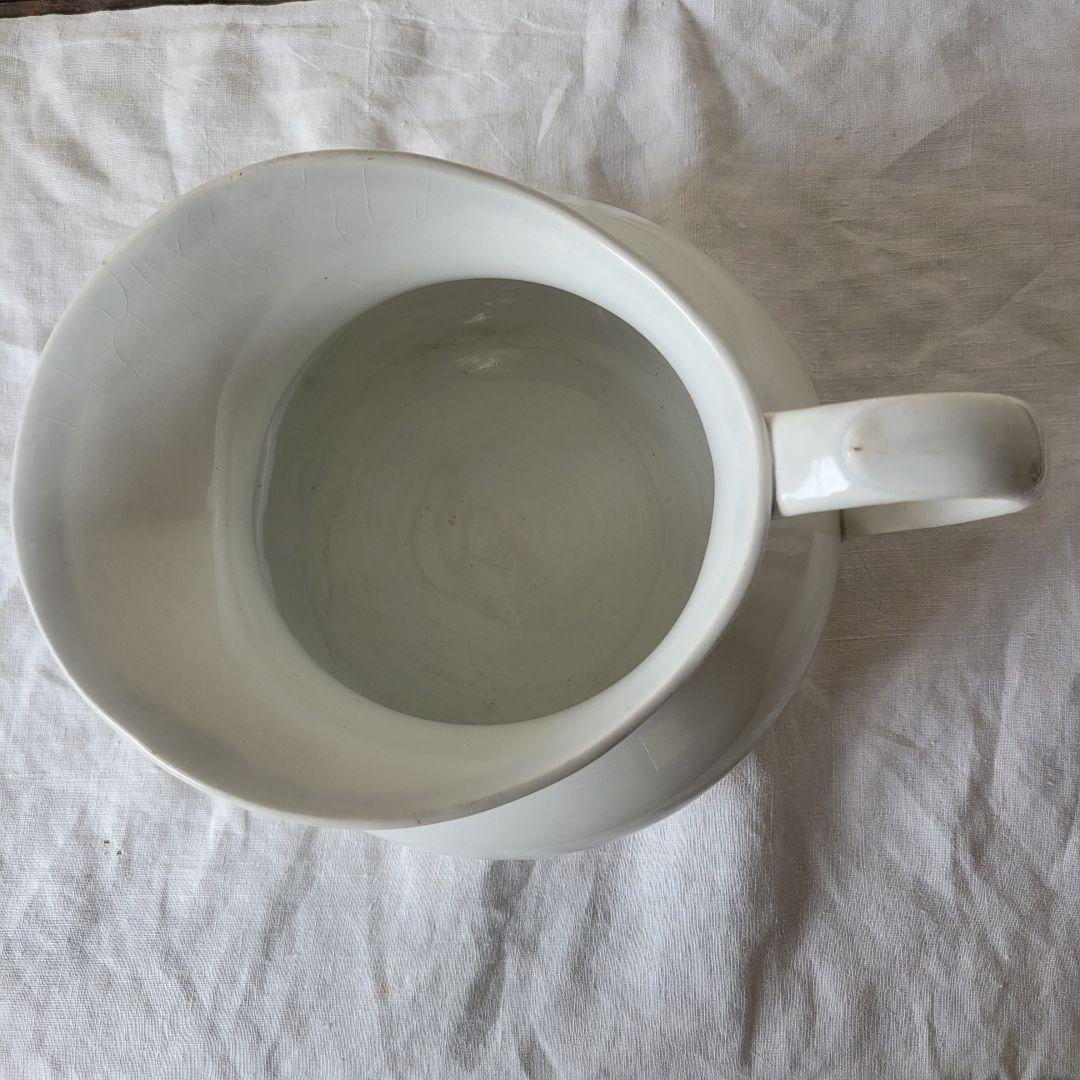 【木の実様】フランス　アンティーク　ピシェ　白