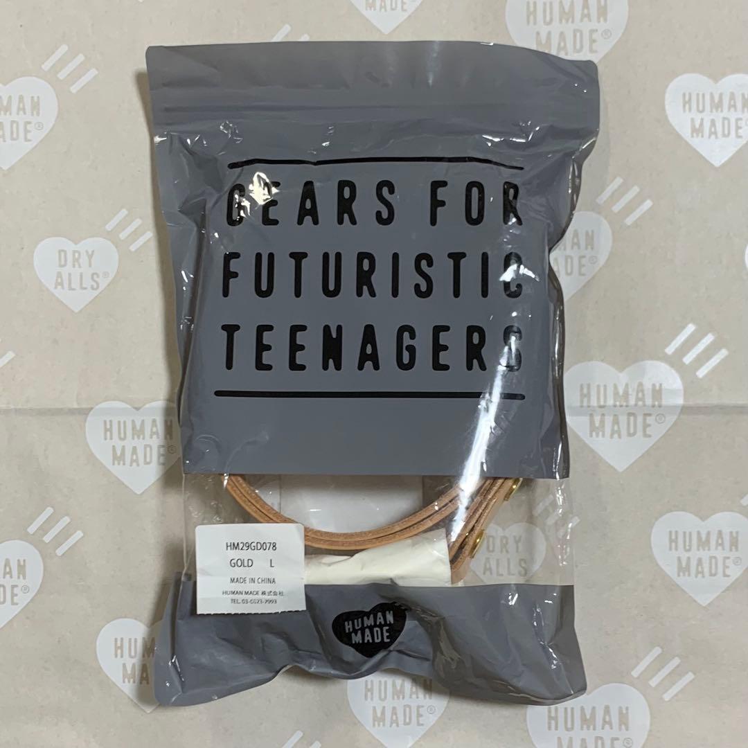 新品 完売 L ヒューマンメイド ハート レザー ベルト GOLD カウレザー