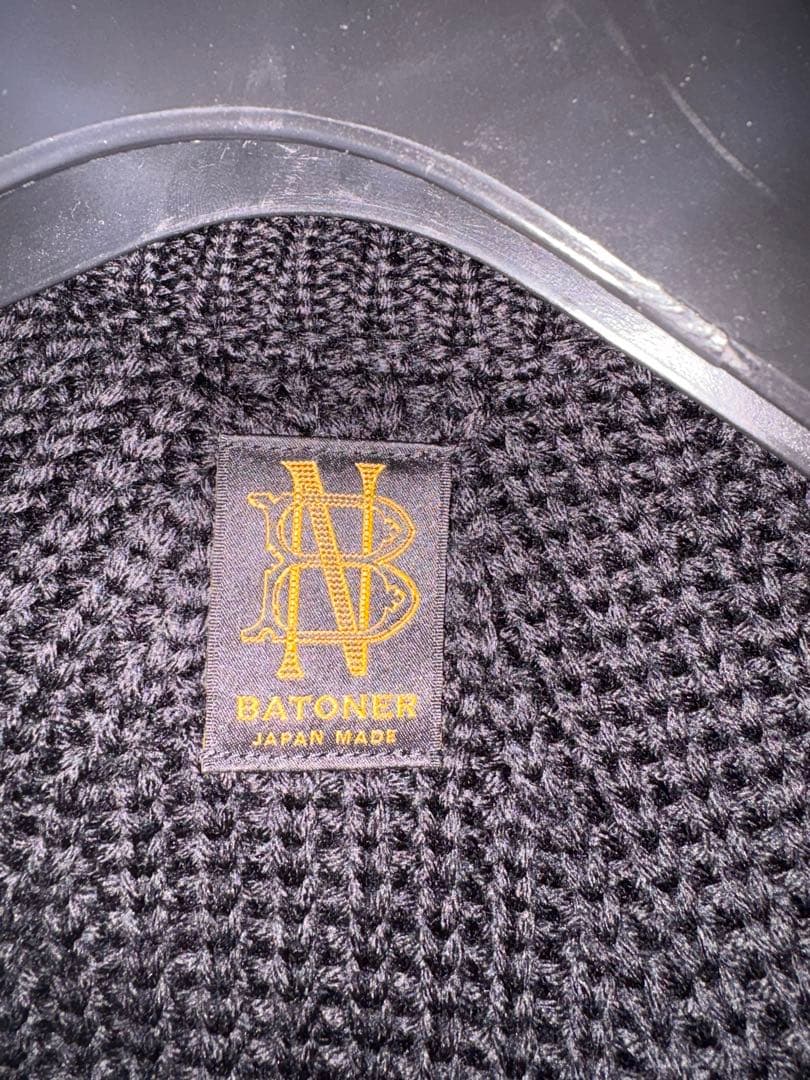 BATONER ブラック ニットセーター