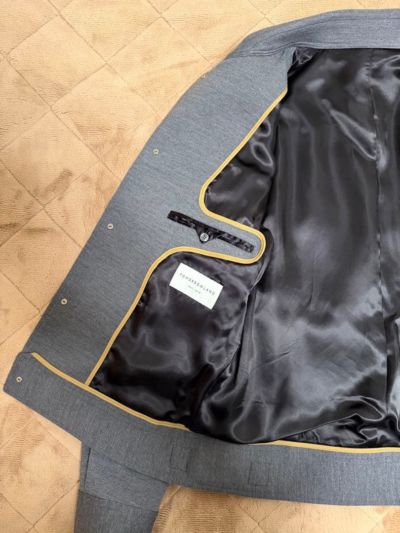 美品 トゥモローランド ウールミラノリブ トラッカージャケット グレー