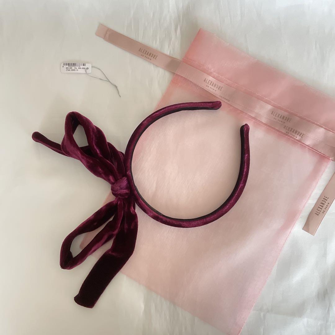 アレクサンドルドゥパリベロアリボンカチューシャボルドー