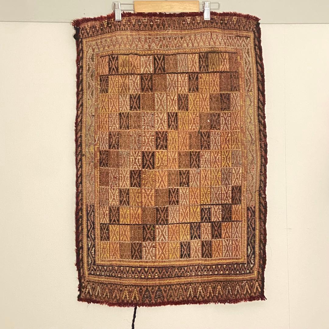 山田　オールドジジム　キリム　ラグ　アンティーク　刺繍　手仕事