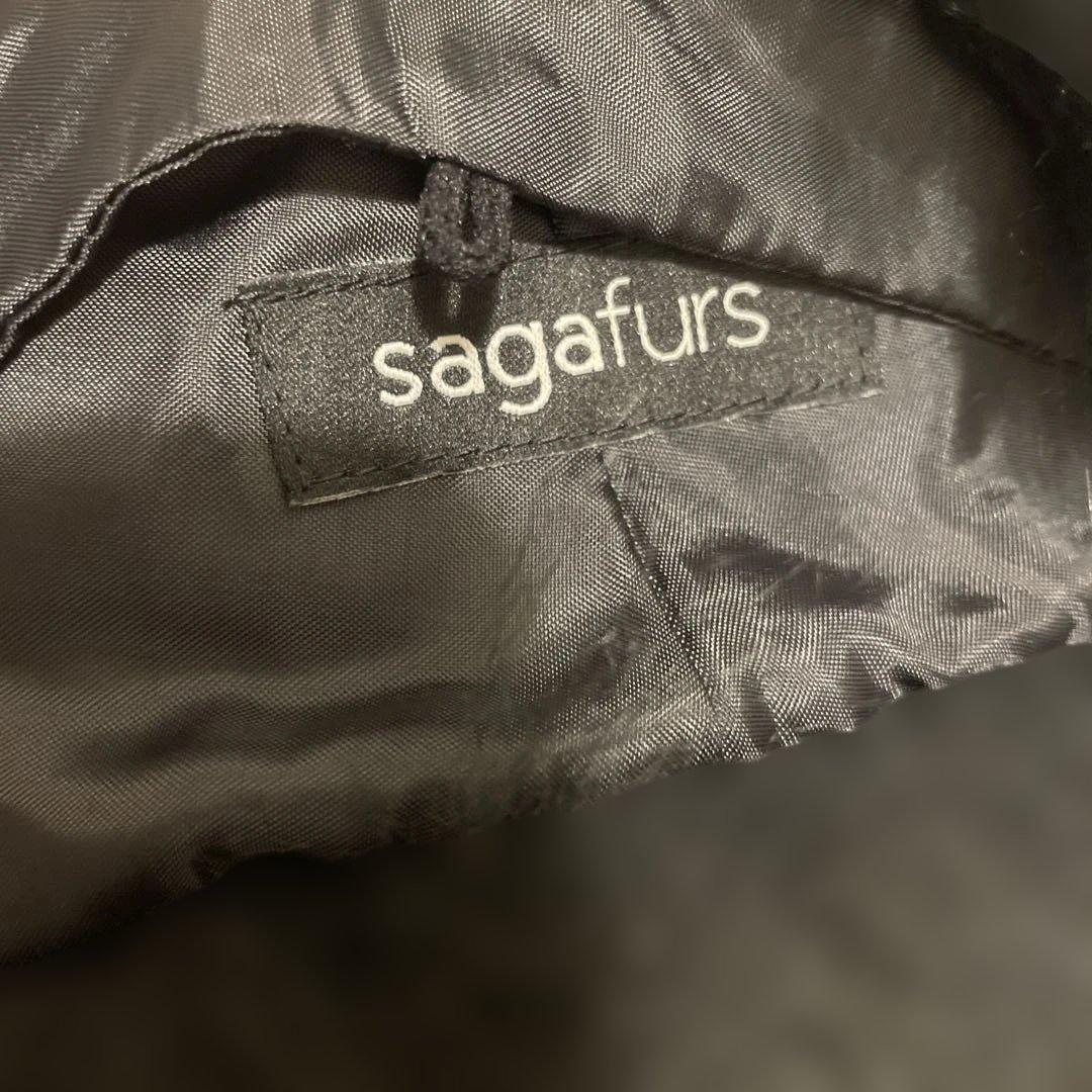 ブルーフォックスファー付きブラックカシミア混ウールロングコート　新品未使用品