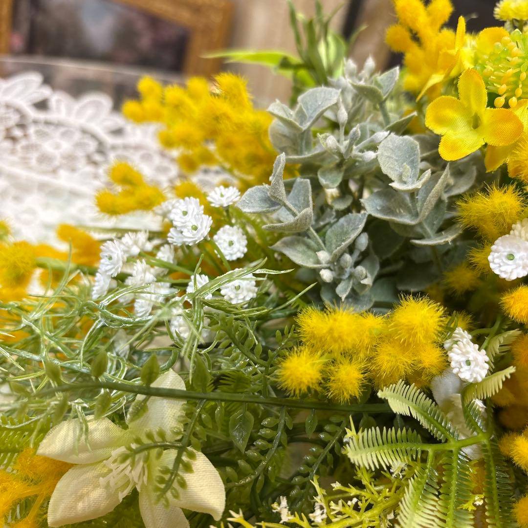 p♡ ミモザのフラワーアレンジメント2点