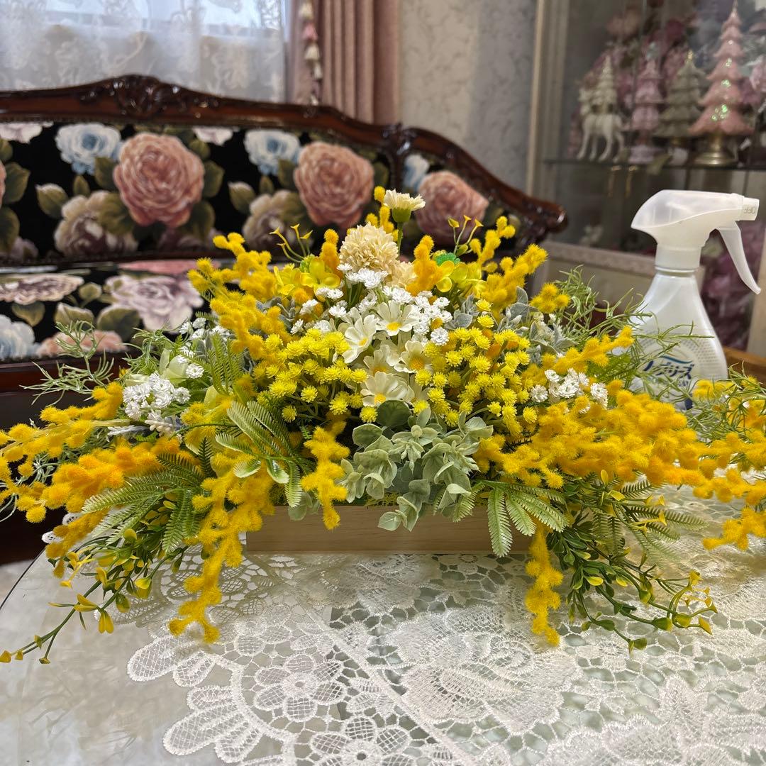 p♡ ミモザのフラワーアレンジメント2点