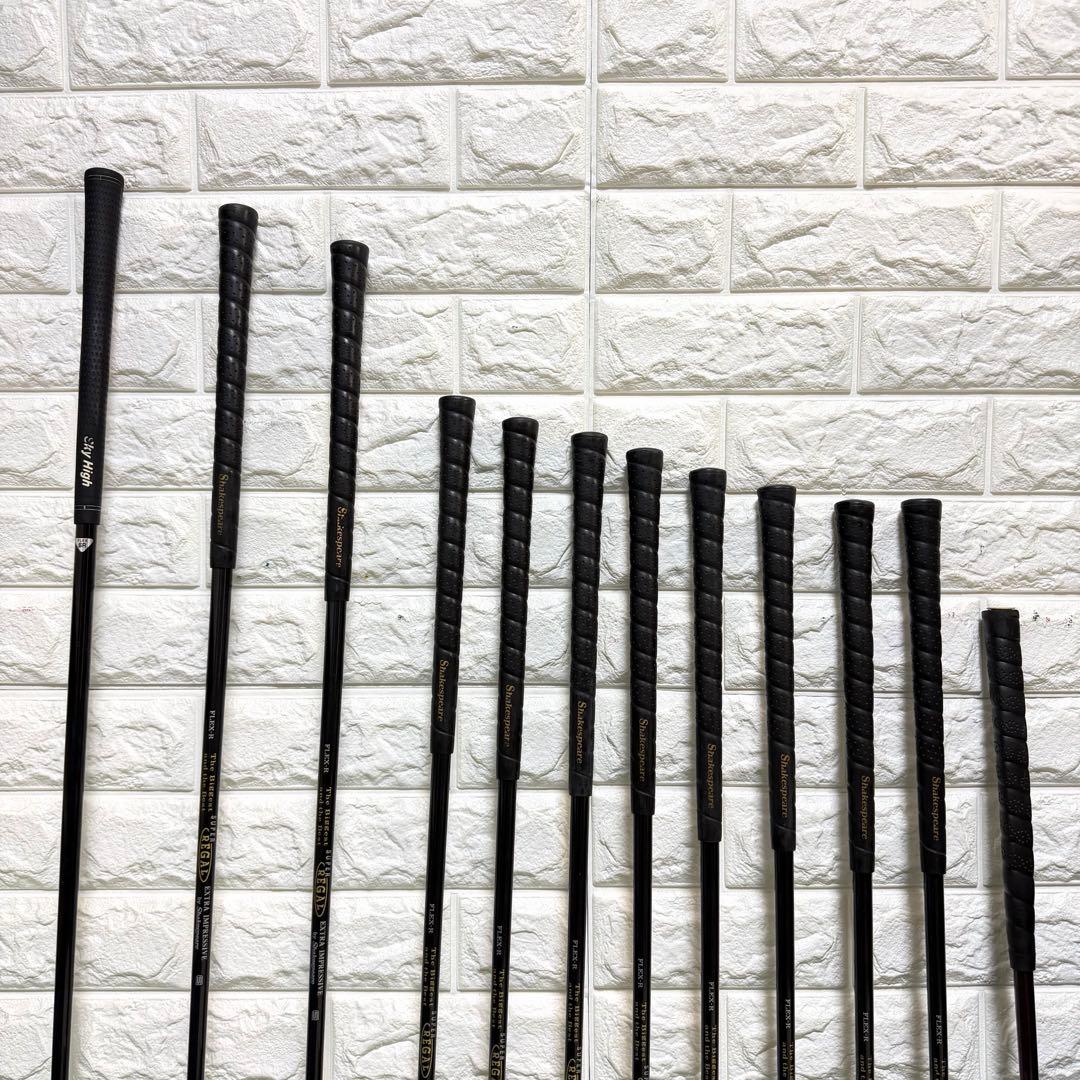 ゴルフセット　初心者応援　メンズ　ラウンドok 右打　カーボンシャフト　すぐ使用