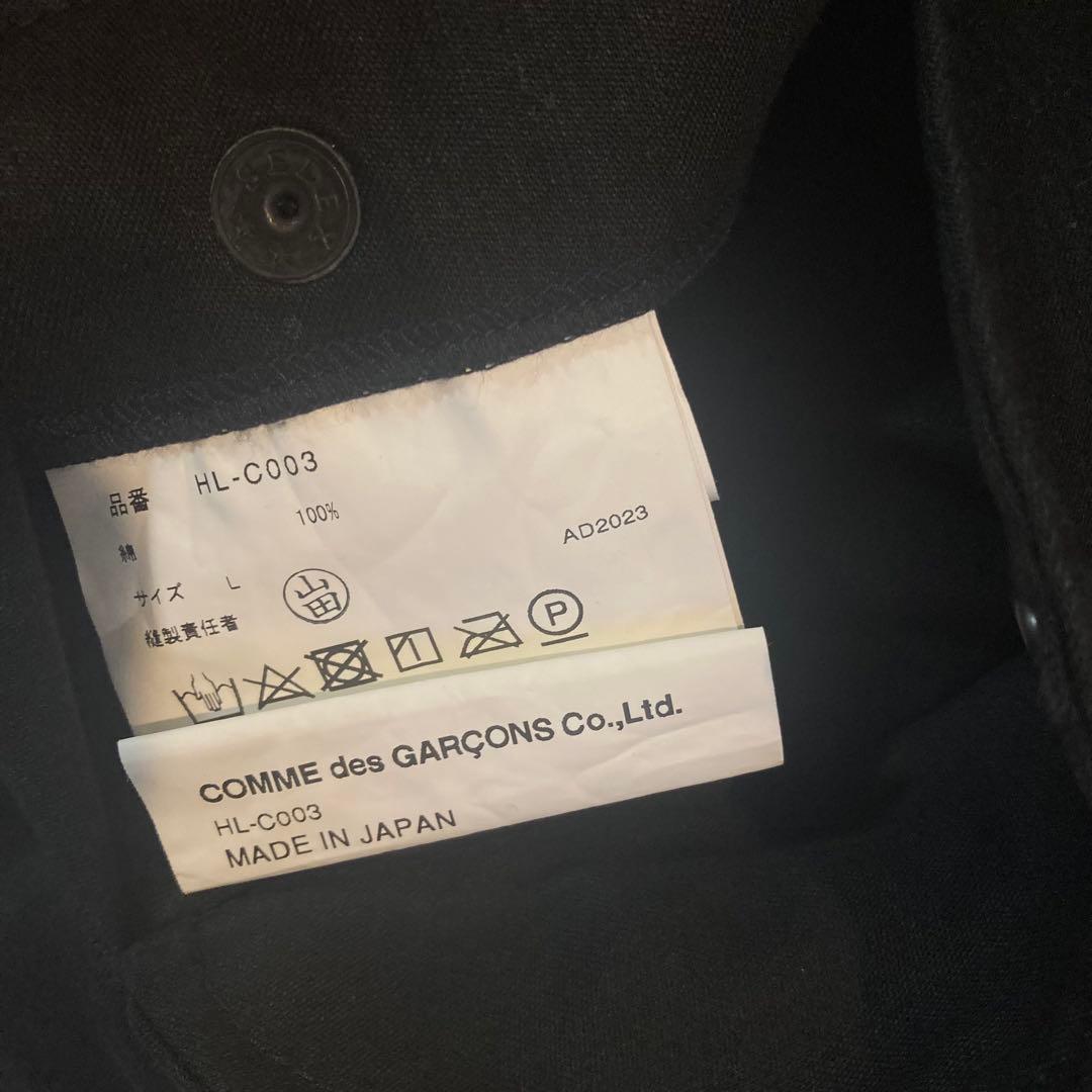 希少L 23AW コムデギャルソンオム 製品染め M-65 モッズコート 黒