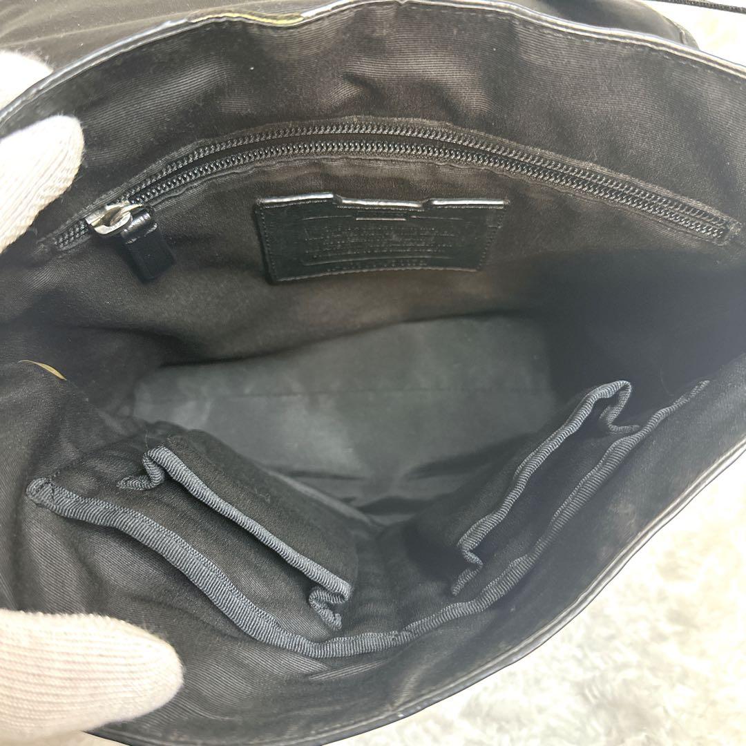 COACH F71172 ブラック レザー ショルダーバッグ