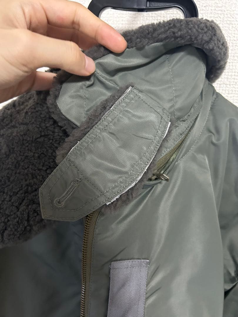 beams+ フライトジャケット ミリタリー ボアジャケット タロンジップ