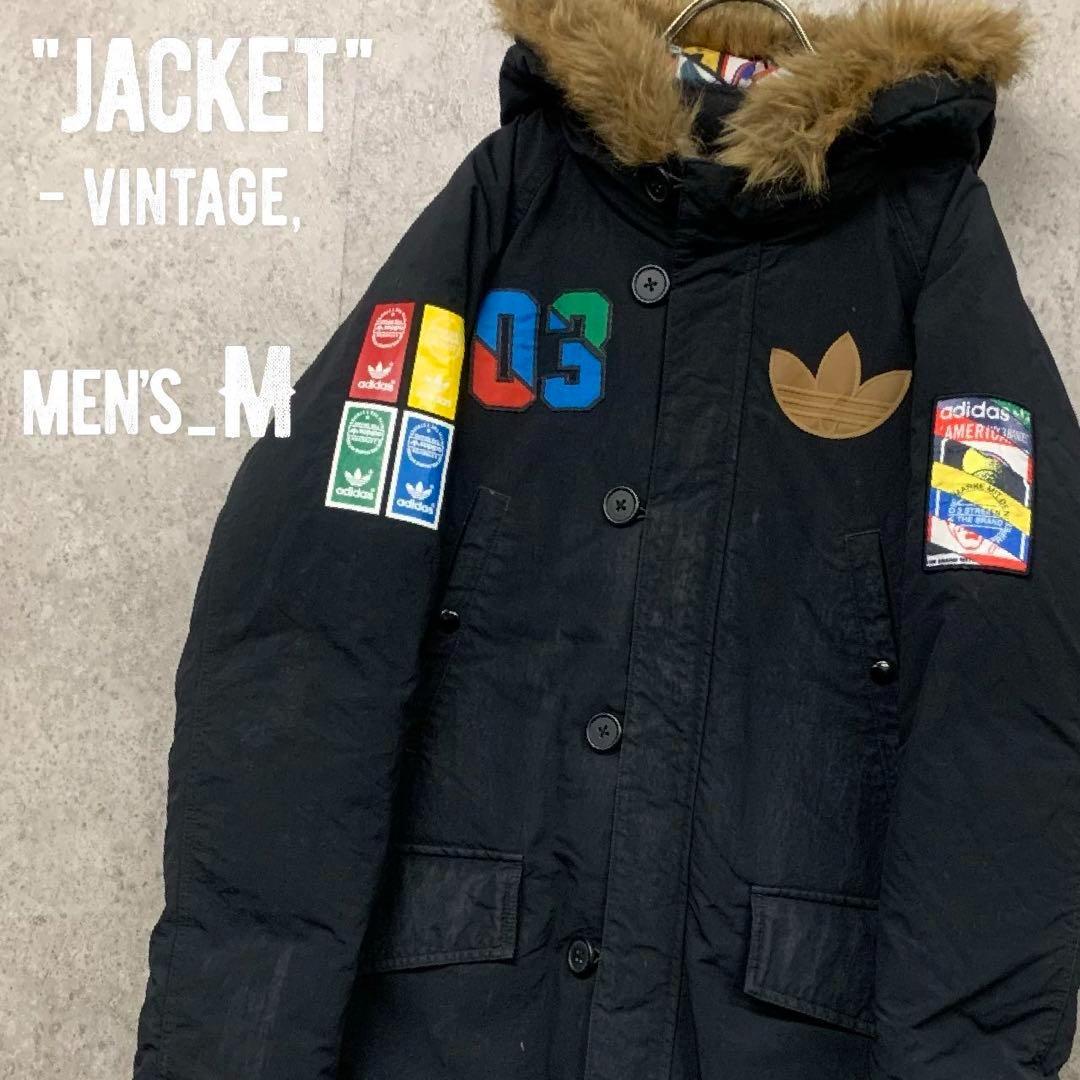 レア《アディダス》トレフォイル刺繍ダウンジャケット/メンズM - メルカリ