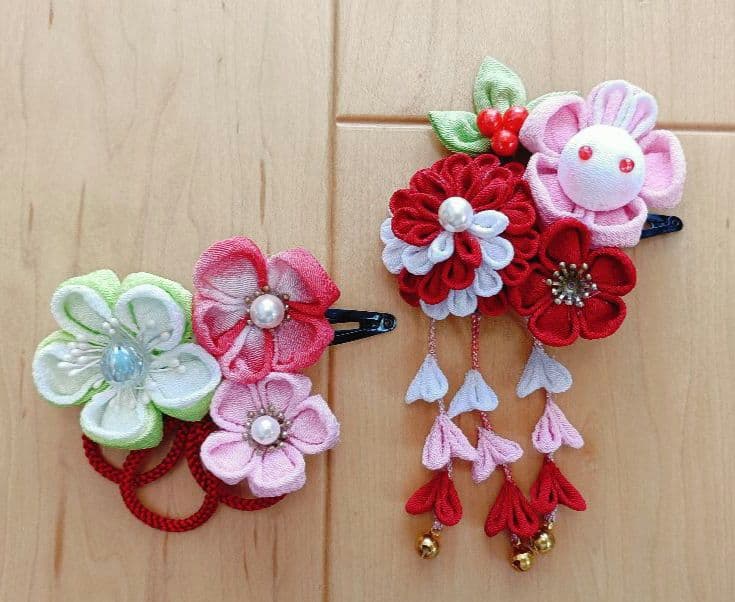 七五三着物セット うさぎモチーフ ハンドメイド小物付き キャサリンコテージ