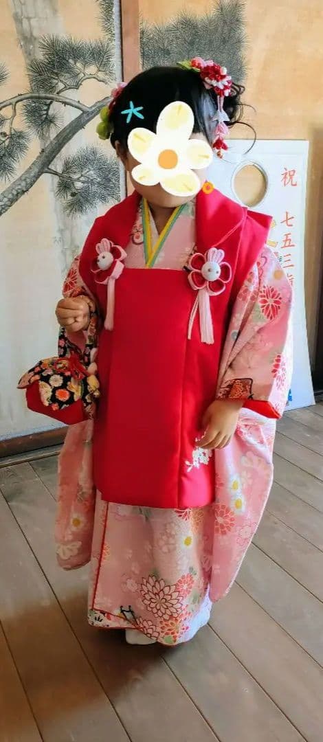 七五三着物セット うさぎモチーフ ハンドメイド小物付き キャサリンコテージ