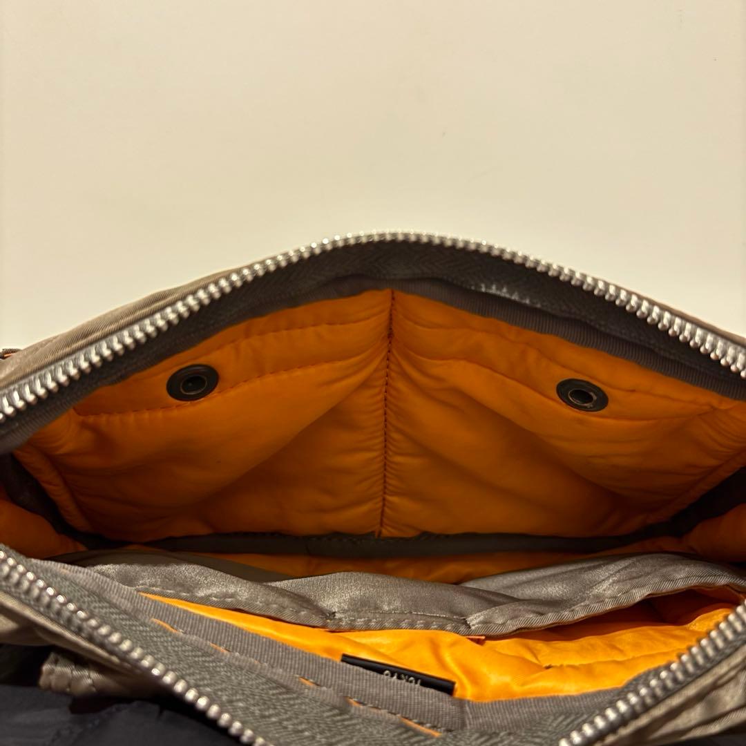 【極美品】ポーター タンカー ショルダーバッグ コンパクト シルバーグレー