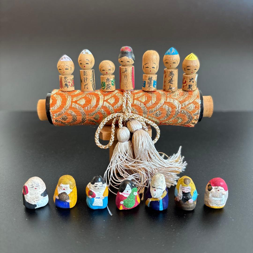 ミニ七福神 2セット レトロ インテリア 縁起物 - メルカリ