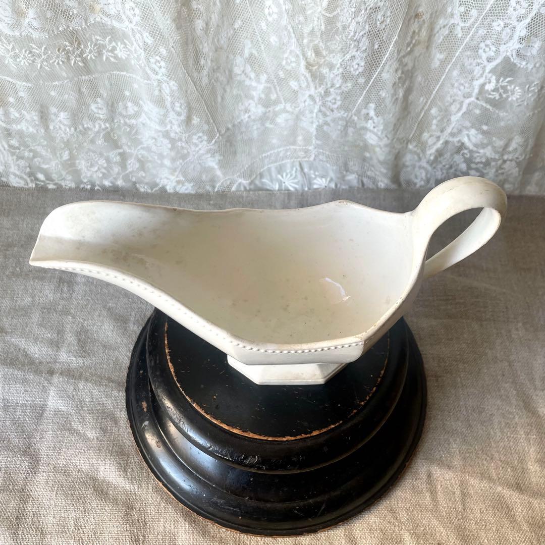 【レア希少】ファイアンスフィーヌ　オクトゴナルソーシエール　フランスアンティーク