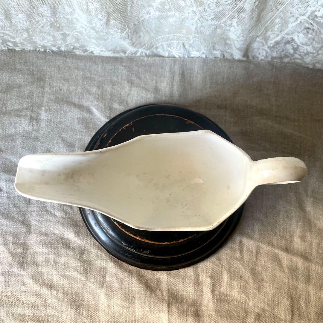 【レア希少】ファイアンスフィーヌ　オクトゴナルソーシエール　フランスアンティーク