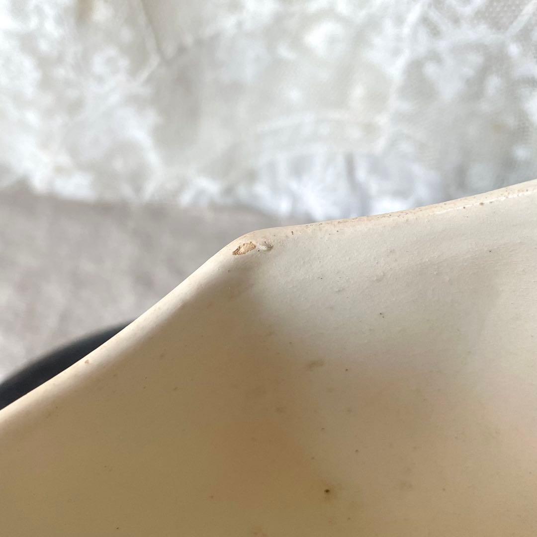 【レア希少】ファイアンスフィーヌ　オクトゴナルソーシエール　フランスアンティーク