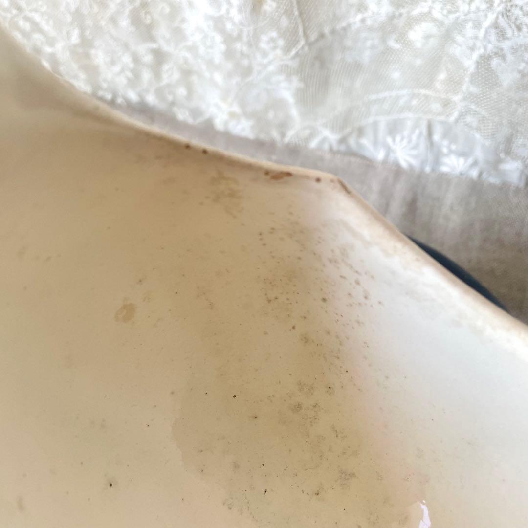 【レア希少】ファイアンスフィーヌ　オクトゴナルソーシエール　フランスアンティーク