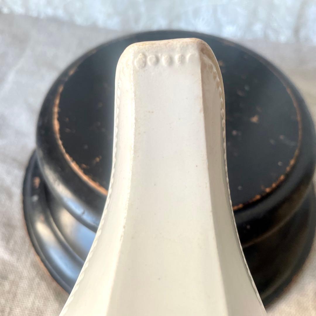 【レア希少】ファイアンスフィーヌ　オクトゴナルソーシエール　フランスアンティーク