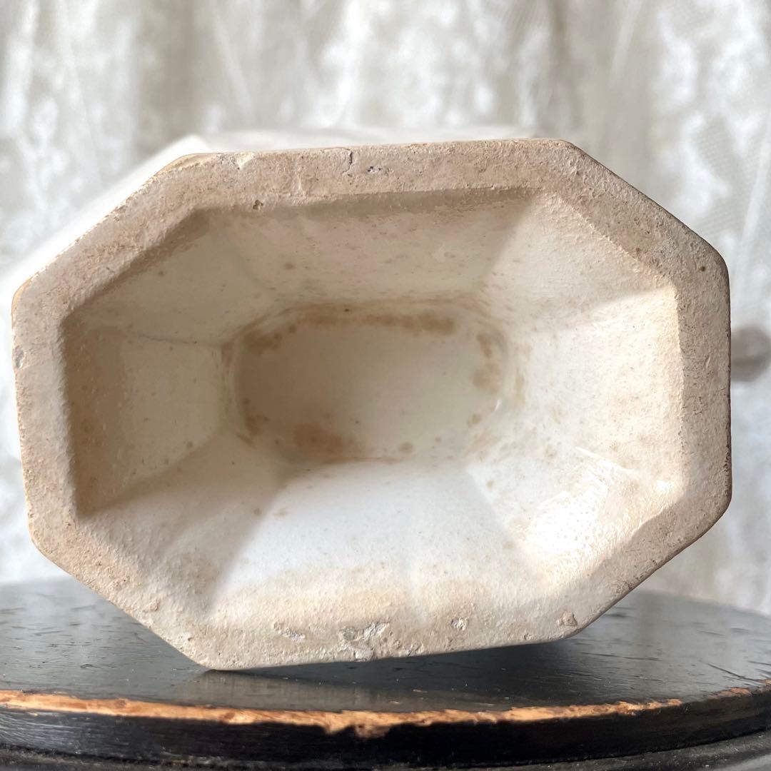 【レア希少】ファイアンスフィーヌ　オクトゴナルソーシエール　フランスアンティーク