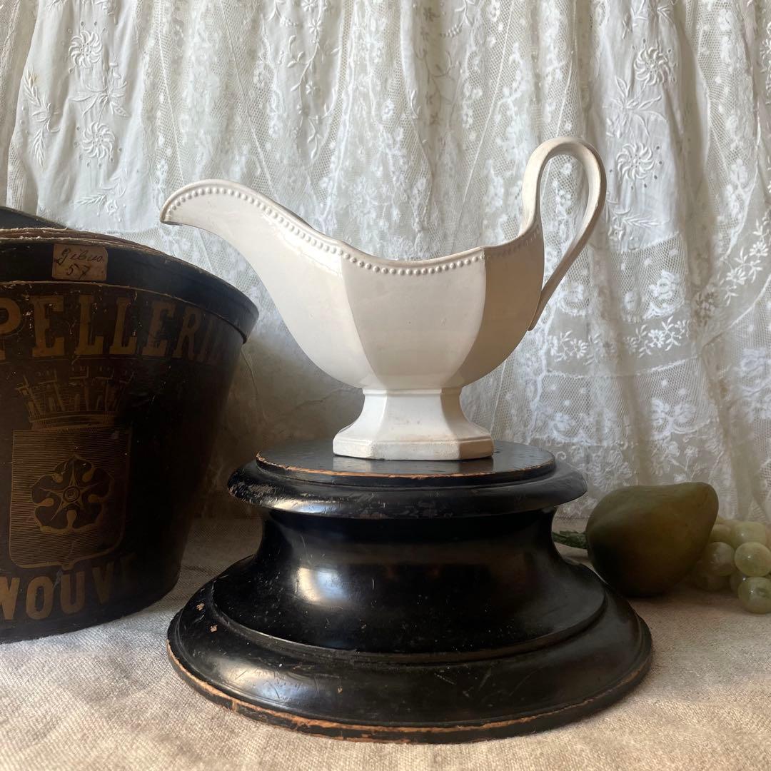 【レア希少】ファイアンスフィーヌ　オクトゴナルソーシエール　フランスアンティーク