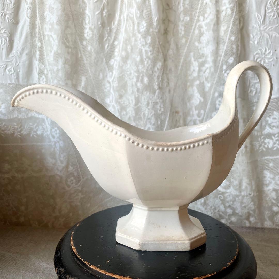 【レア希少】ファイアンスフィーヌ　オクトゴナルソーシエール　フランスアンティーク