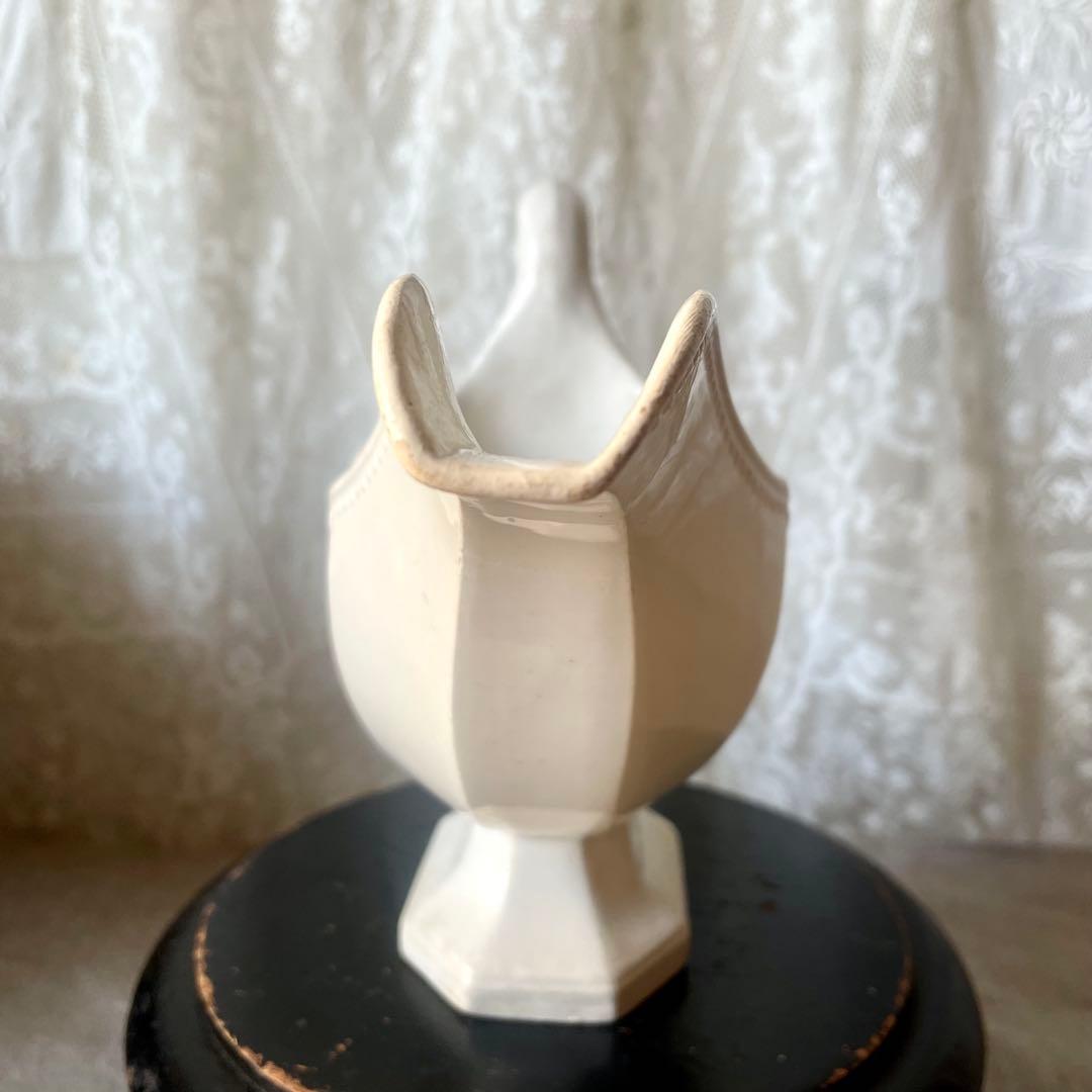 【レア希少】ファイアンスフィーヌ　オクトゴナルソーシエール　フランスアンティーク