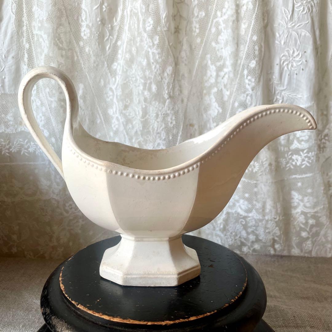 【レア希少】ファイアンスフィーヌ　オクトゴナルソーシエール　フランスアンティーク