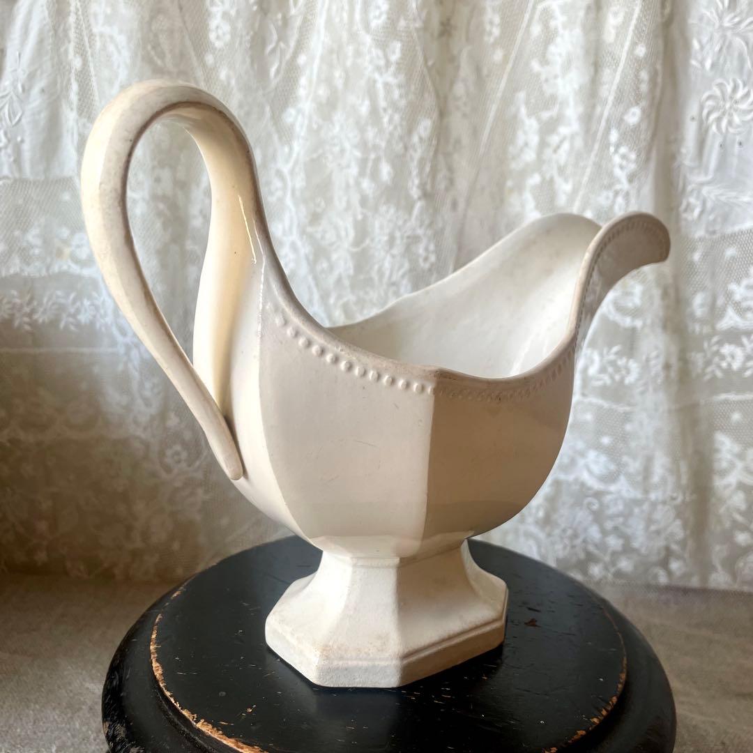 【レア希少】ファイアンスフィーヌ　オクトゴナルソーシエール　フランスアンティーク