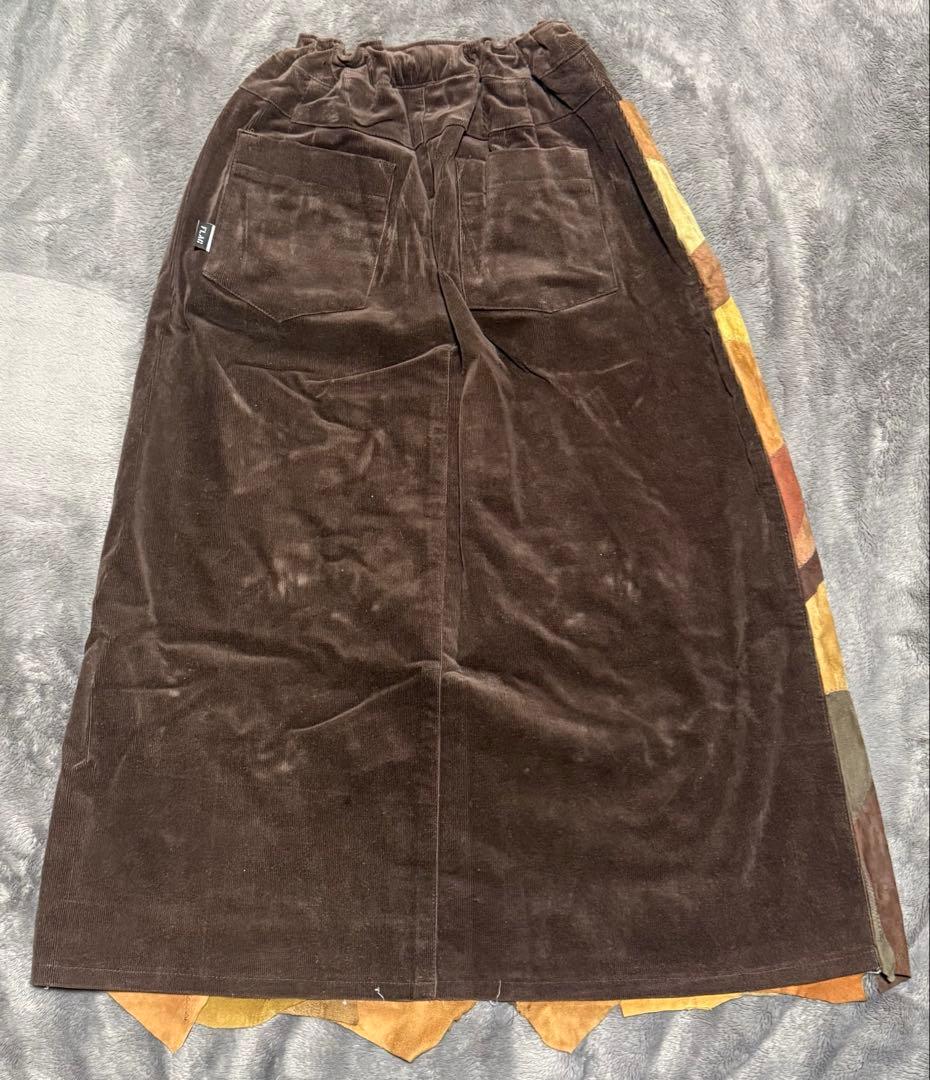 スカート bent used clothing suede patchwork skirt