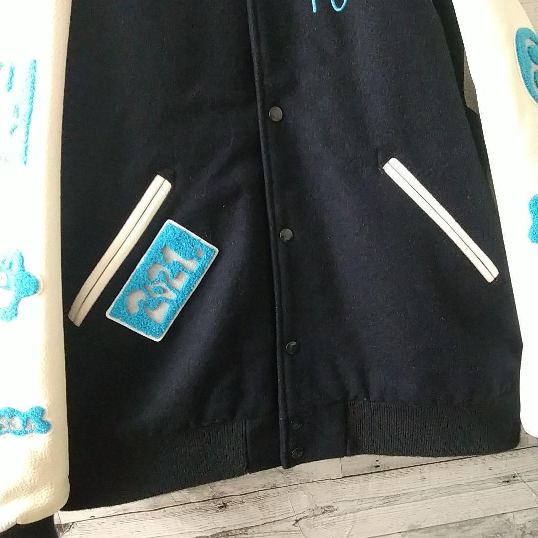 入手困難☆ノーティカ スタックス 袖レザー 刺繍ワッペン スタジャン XXL