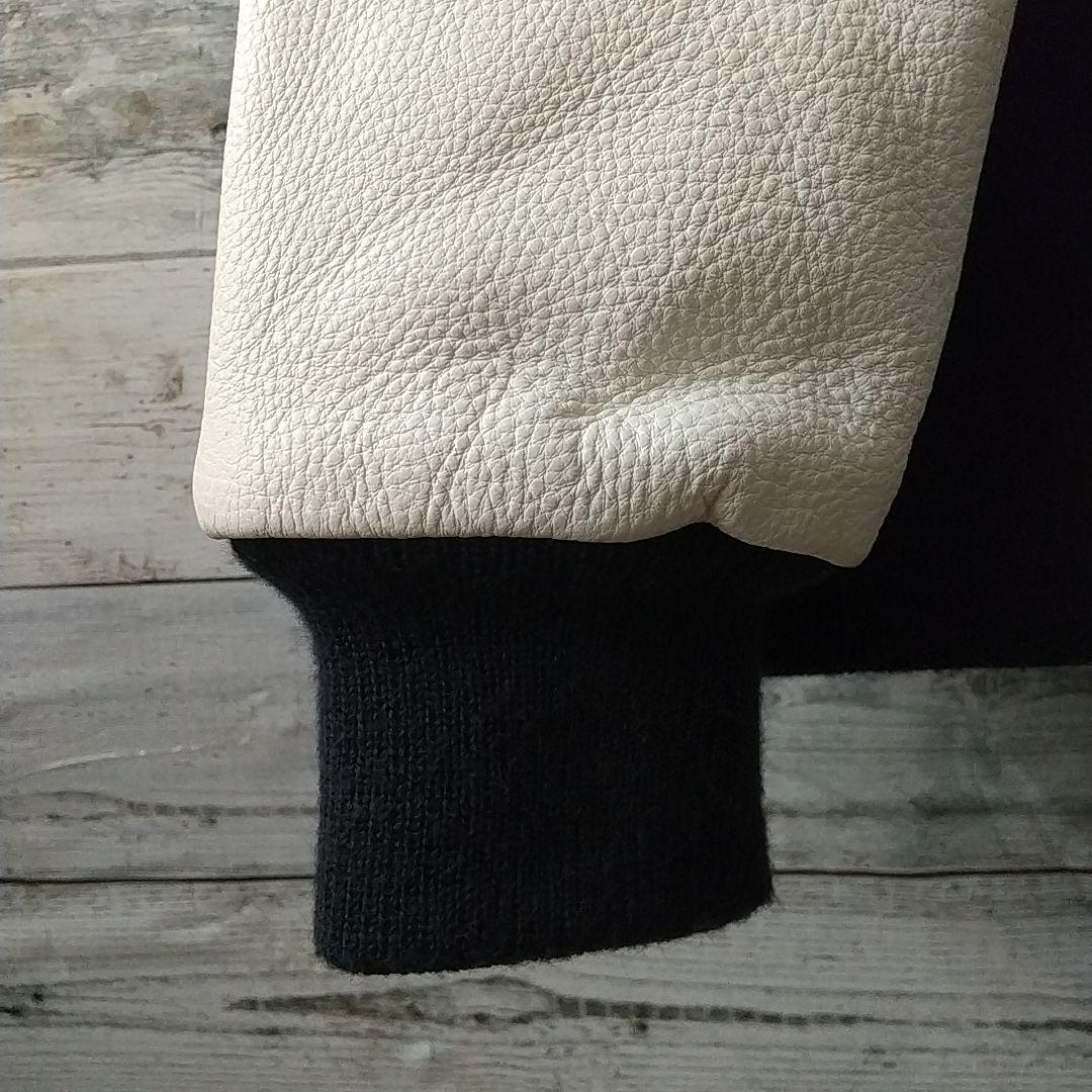 入手困難☆ノーティカ スタックス 袖レザー 刺繍ワッペン スタジャン XXL