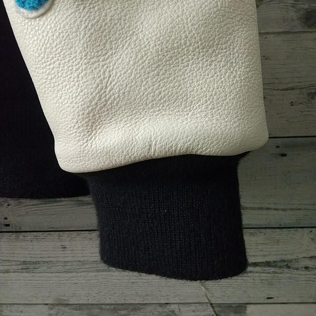 入手困難☆ノーティカ スタックス 袖レザー 刺繍ワッペン スタジャン XXL