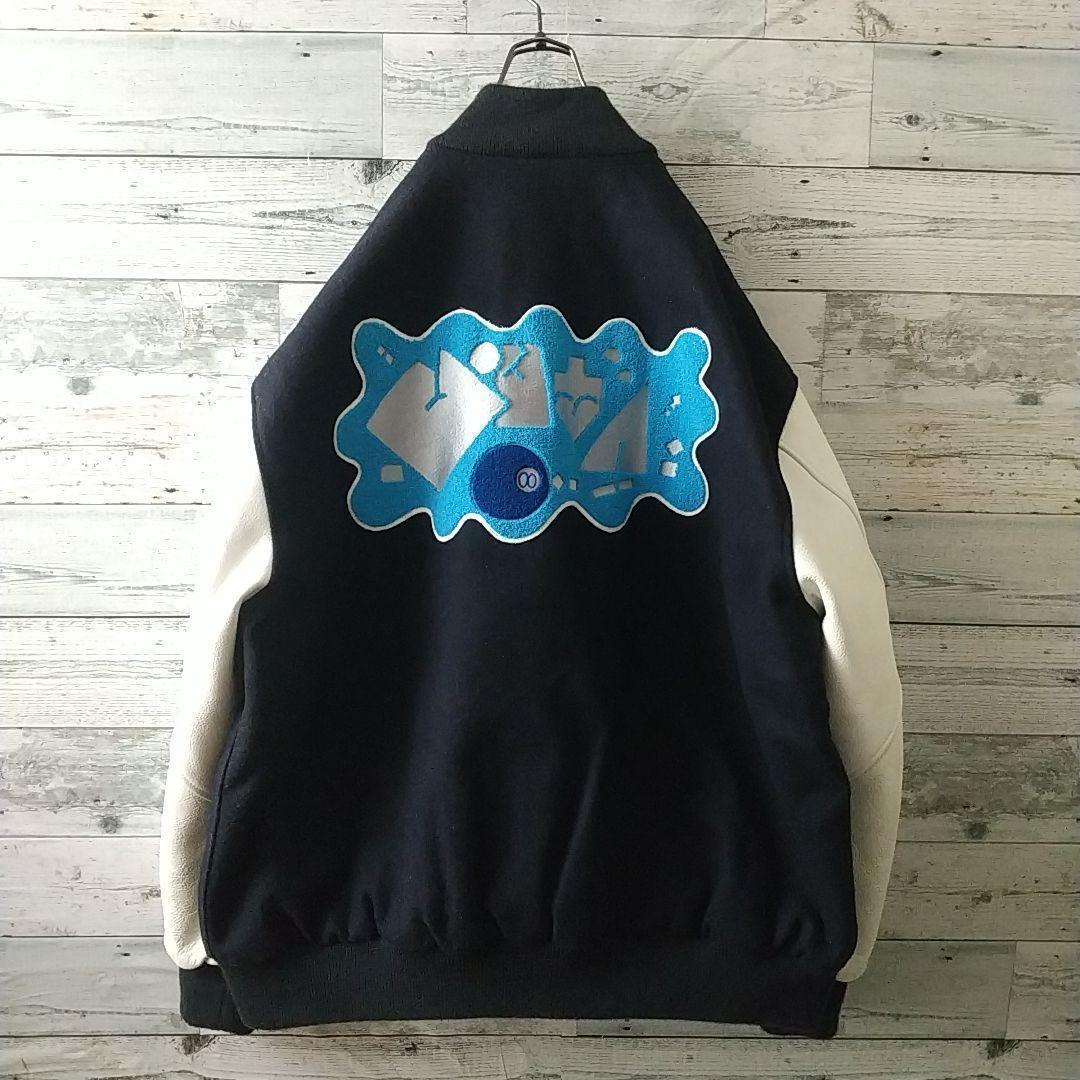 入手困難☆ノーティカ スタックス 袖レザー 刺繍ワッペン スタジャン XXL