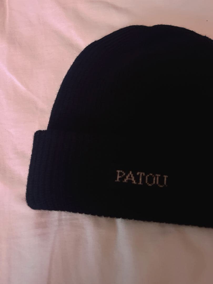 PATOU ブラック ビーニーニット帽⭐︎
