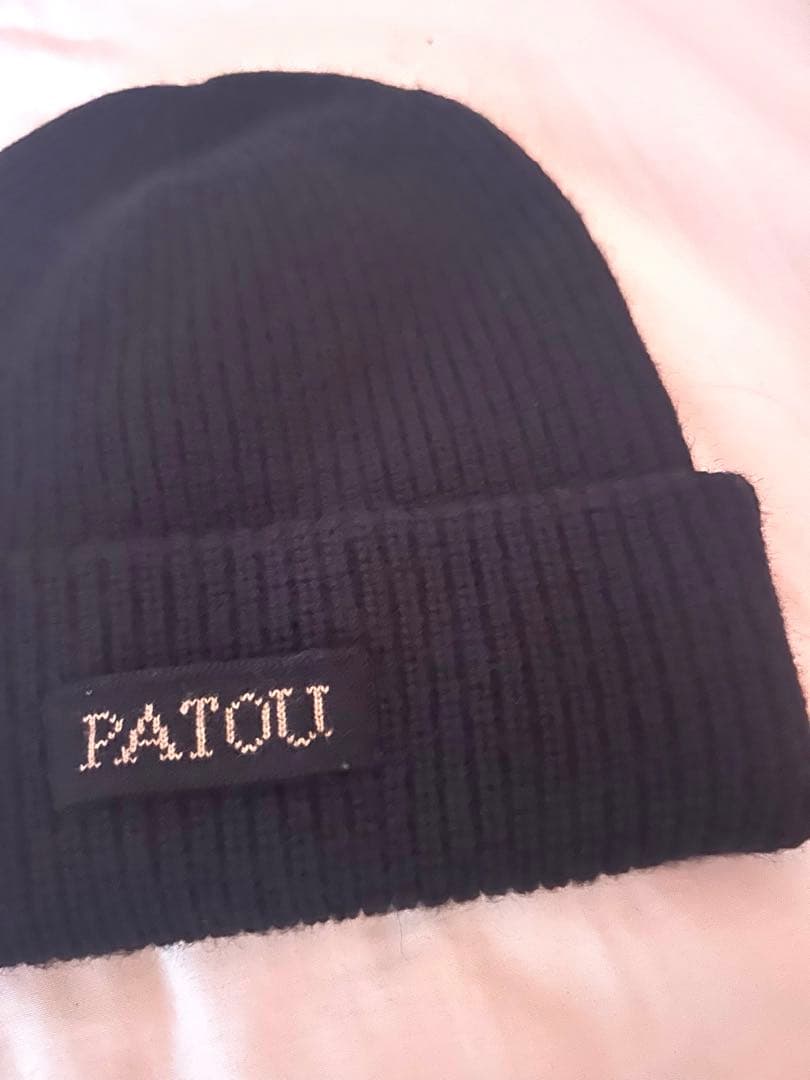 PATOU ブラック ビーニーニット帽⭐︎