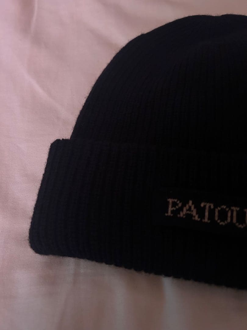 PATOU ブラック ビーニーニット帽⭐︎