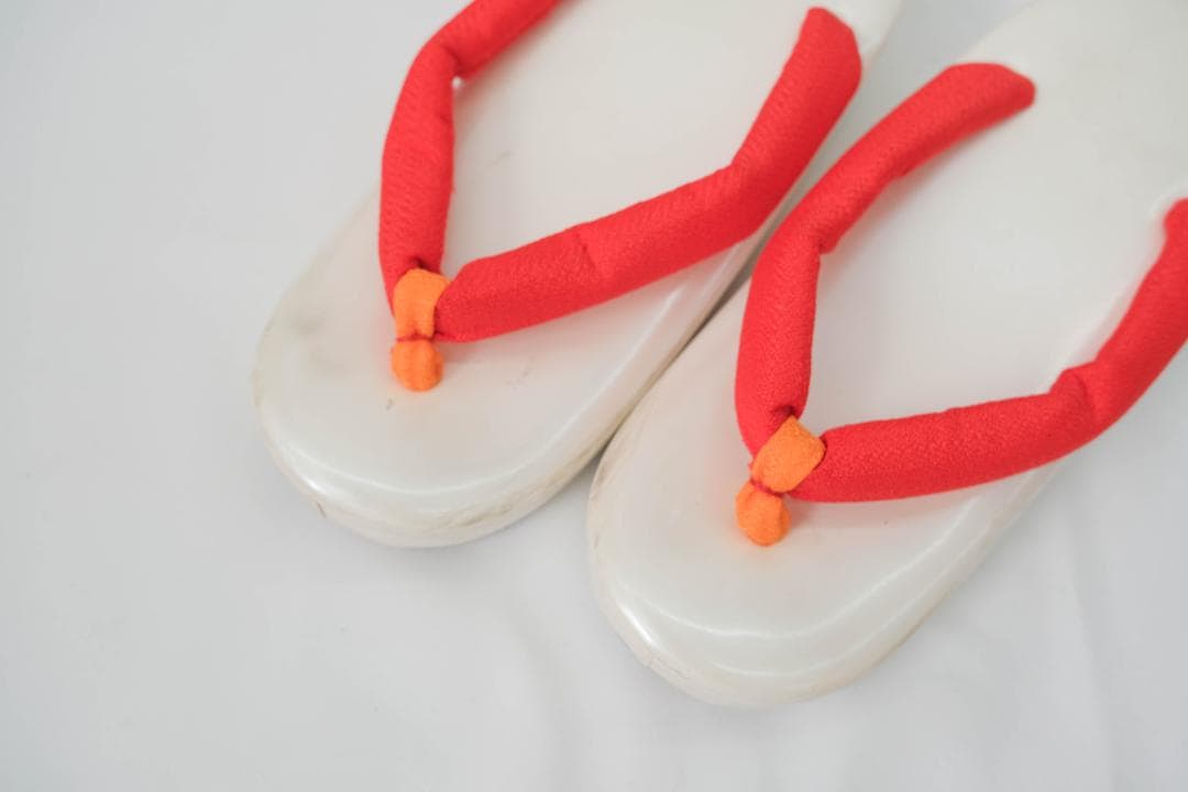 七五三　７歳　女の子 花柄 オレンジ系