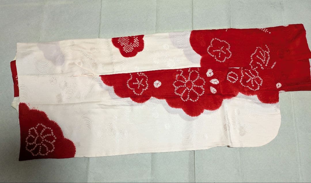 正絹中振袖・長襦袢・帯（帯揚げ/帯締め）フルセット/特殊包装袋付