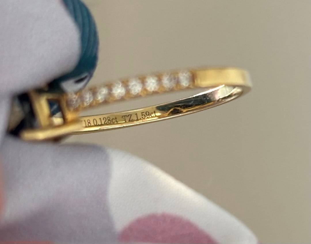 quarant'otto リング K18 ファンシーカラータンザナイト ダイヤ - メルカリ