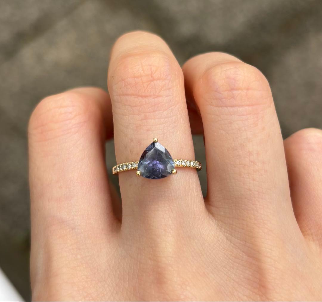 quarant'otto リング K18 ファンシーカラータンザナイト ダイヤ - メルカリ