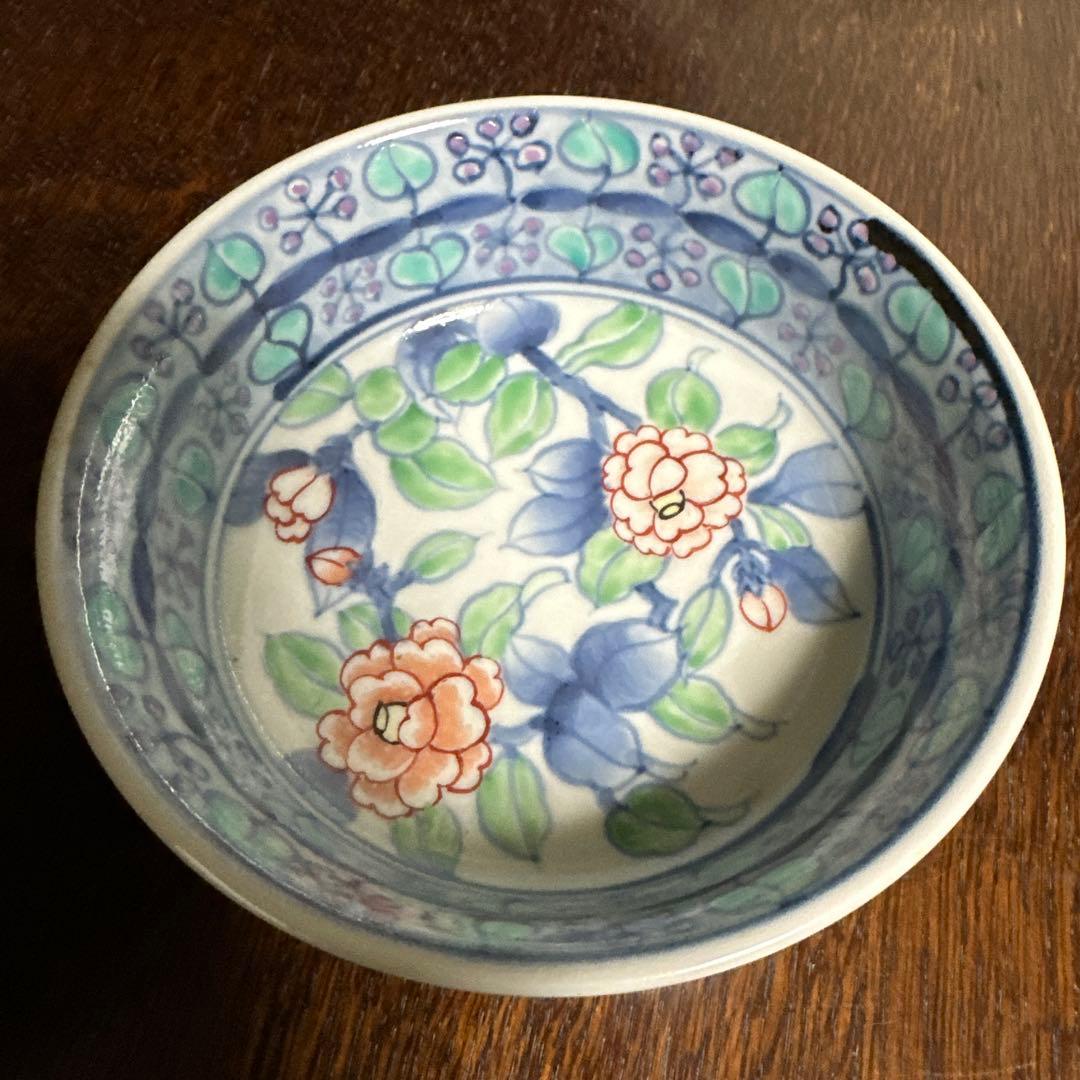 佐藤走波(六代)染錦. 椿華文. 高台鉢 - メルカリ