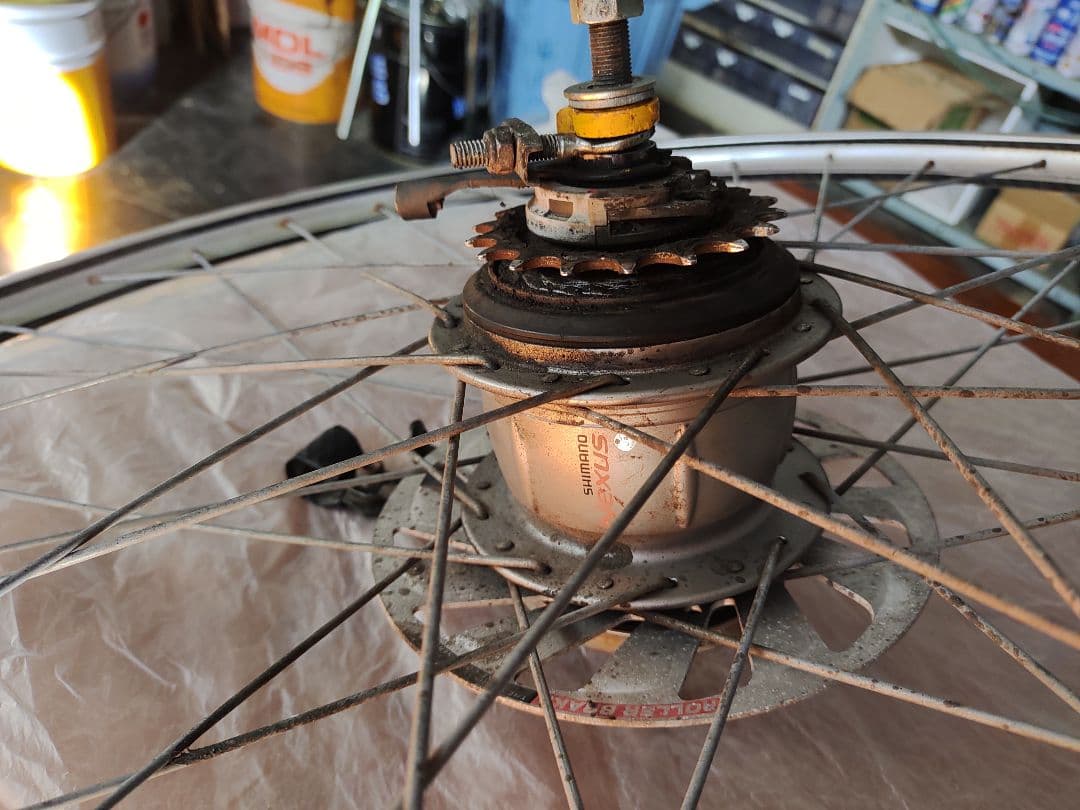 Shimano 8速ホイールとシフターセット